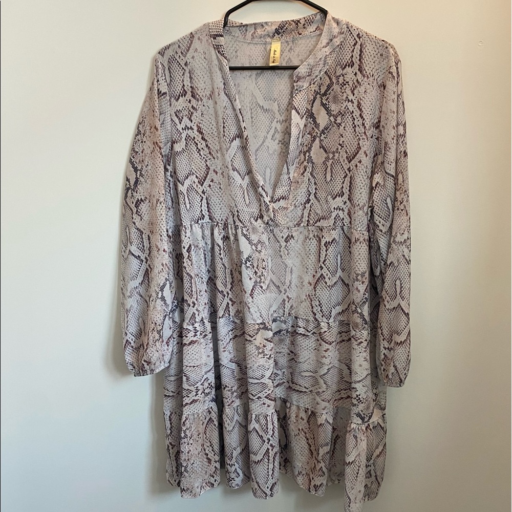 Plus size snakeskin dress